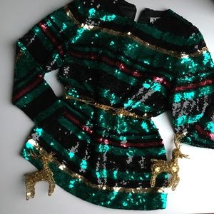 Vintage sequin top
